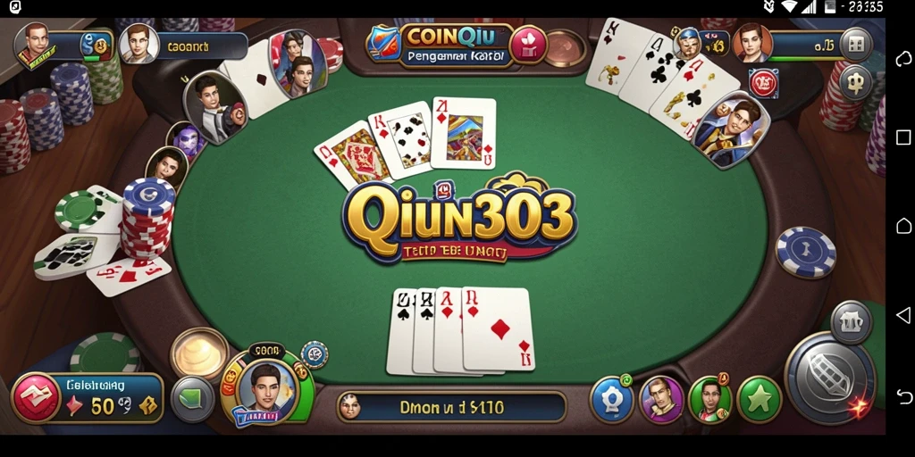 Tampilkan aksi bermain QiuQiu yang menegangkan di COIN303.