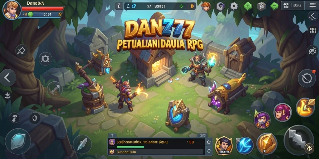 Tangkapan layar <strong>DAN777</strong> menampilkan pertarungan seru di dunia RPG.