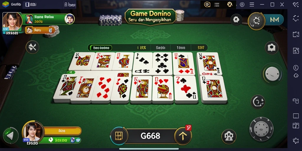 Screenshot G668 menampilkan momen seru permainan Domino.