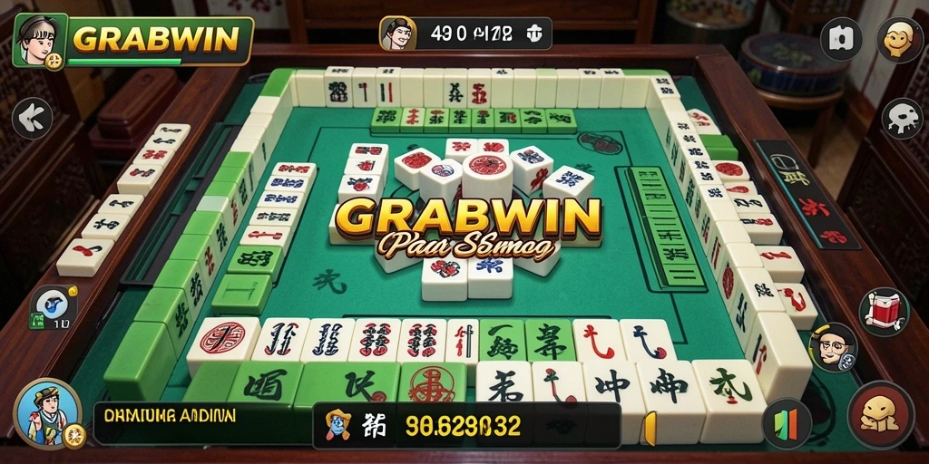 Tampilan permainan Mahjong yang menarik di GRABWIN dengan grafis menawan.