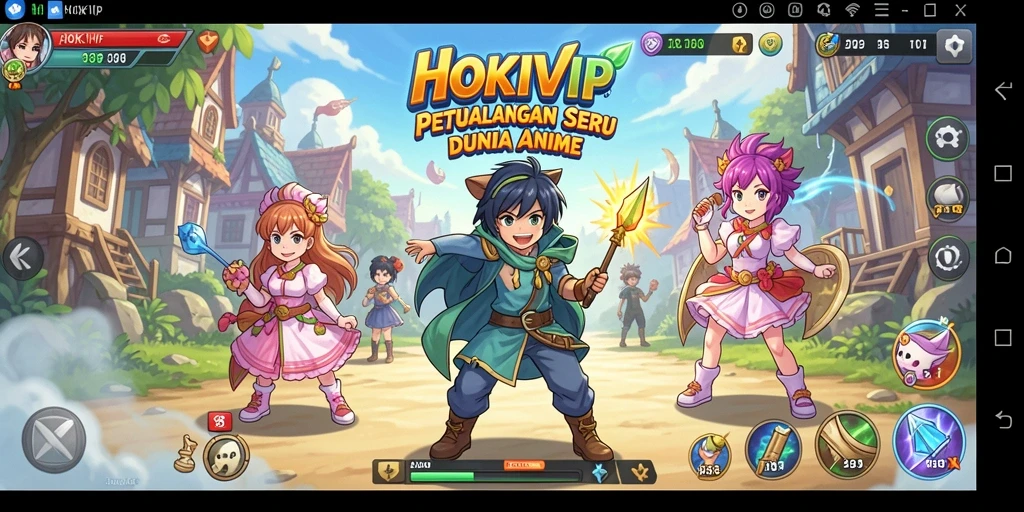 Gameplay HOKIVIP yang seru dengan karakter anime yang ikonik.