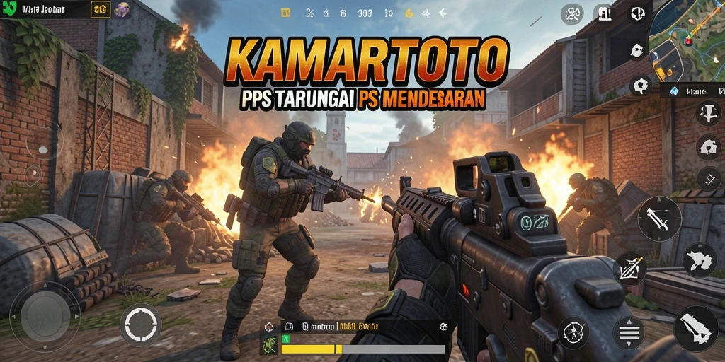 Gameplay KAMARTOTO menampilkan aksi FPS yang mendebarkan.