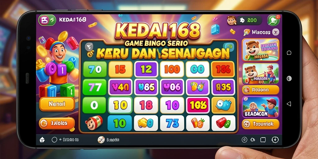 Screenshot menampilkan gameplay seru Bingo di KEDAI168.