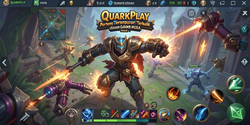 Tangkapan layar gameplay <strong>QUARKPLAY</strong> yang penuh aksi dan strategi.