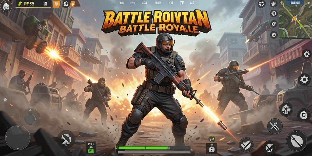 Gim Battle Royale dengan aksi pertempuran seru dan strategi mendebarkan.