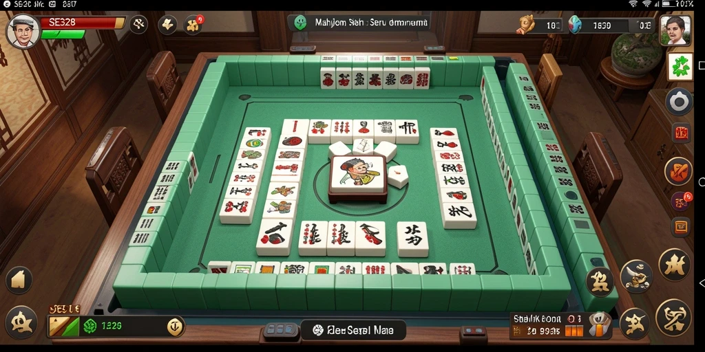 Screenshot SE328 menampilkan gameplay menantang yang seru dalam Mahjong.